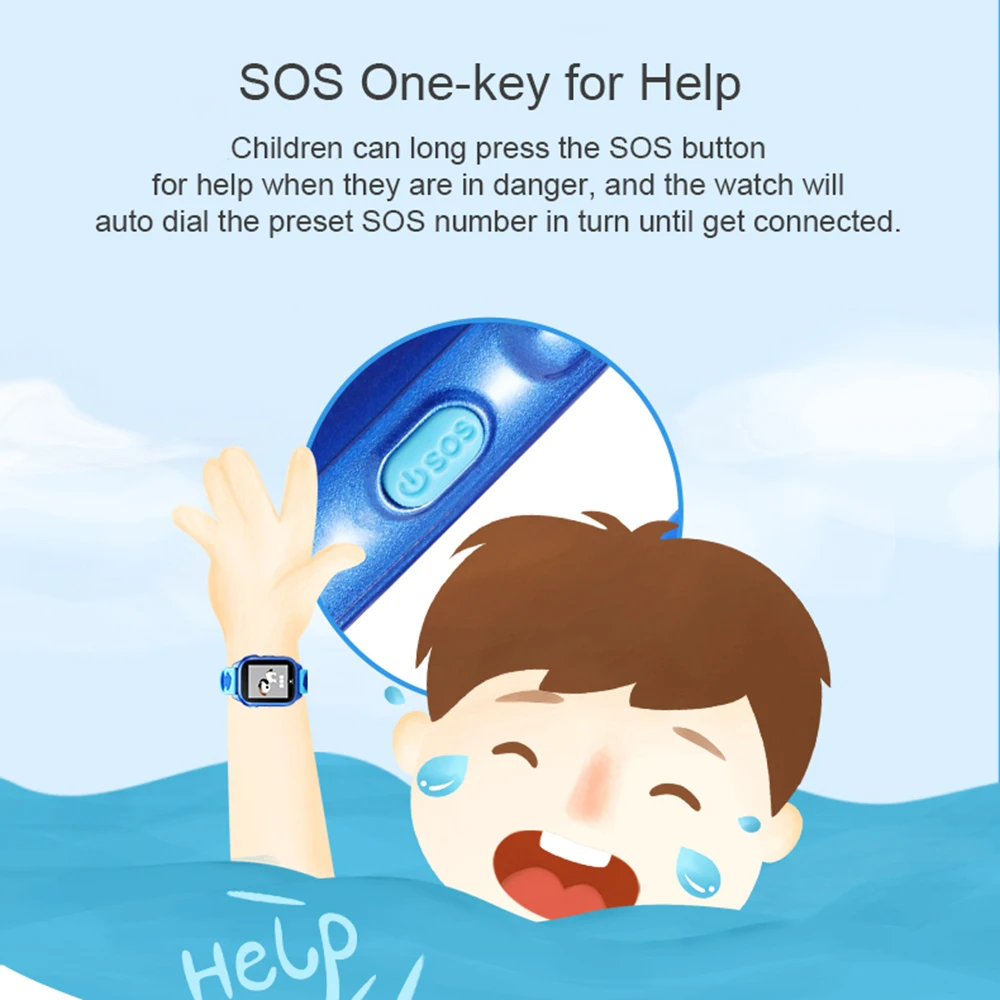 

Children GPS Smart Watch Phone IP67 Waterproof Kids Watch SOS Call Location Device Tracker Anti-Lost Monitor Smartwatch Kids