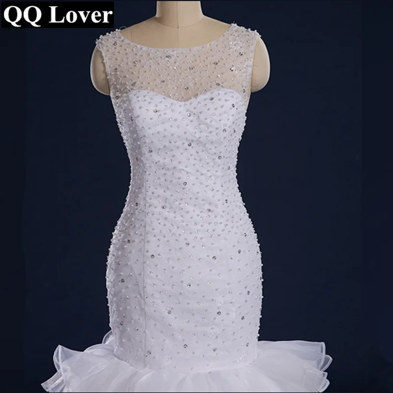 QQ Lover великолепное свадебное платье русалки из бисера 2021 Vestido De Noiva Sereia отвесное