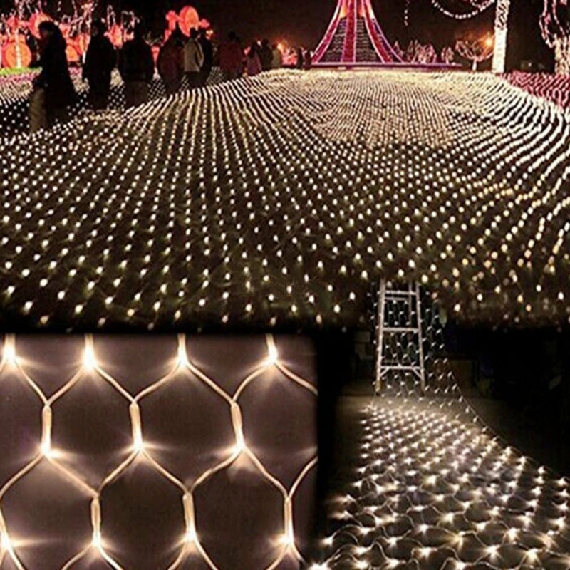 Led Сетка Строка светильник 3x2 м 204 светодиодов ТВ фоне украшения сада Фея