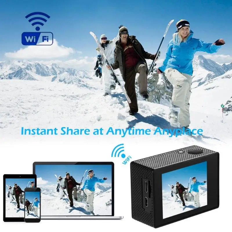 F60R 4K WIFI Action Camera 1080P 16MP 30m Waterproof DV w/Remote Control | Электроника