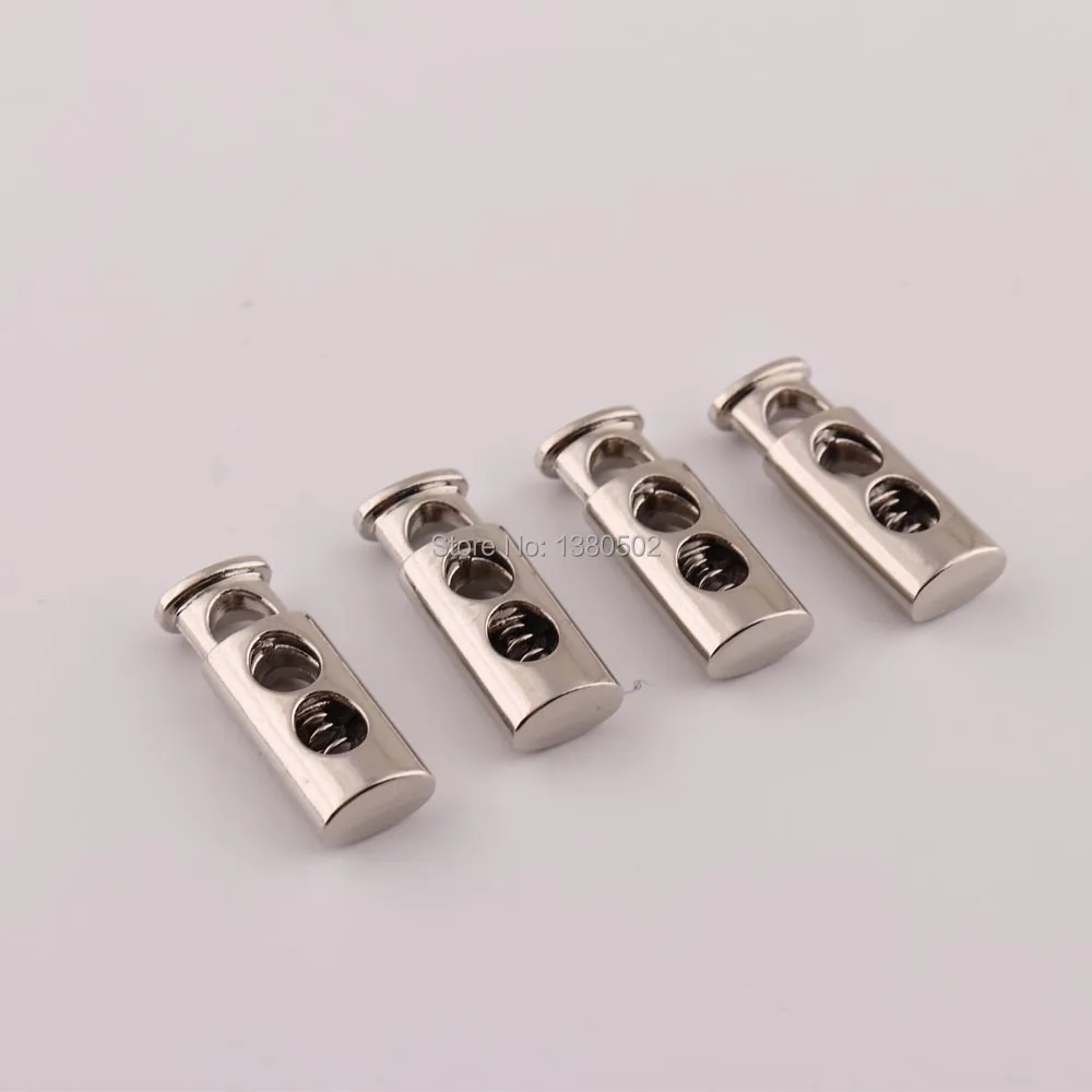 10pcs 26mm Cord End Adjuster Silver Gunmetal Double Barrel Lock durable paracord locks buckes for Mask sewing accessories | Дом и сад
