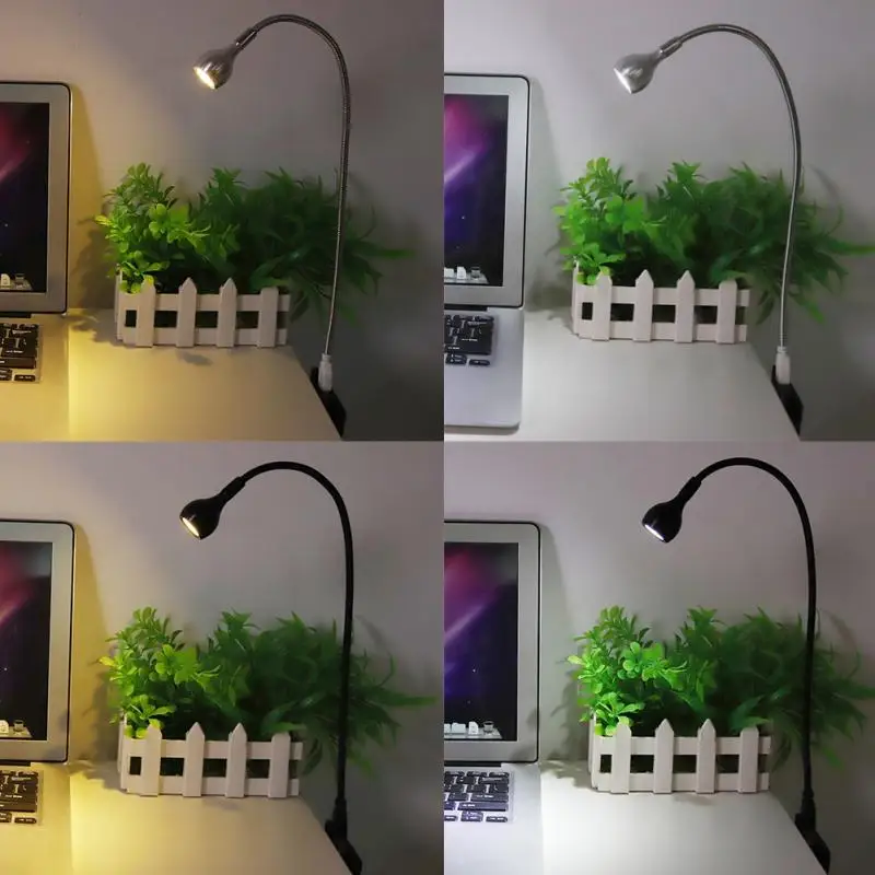 Длинная гибкая настольная лампа на шею портативный USB светодиодный светильник