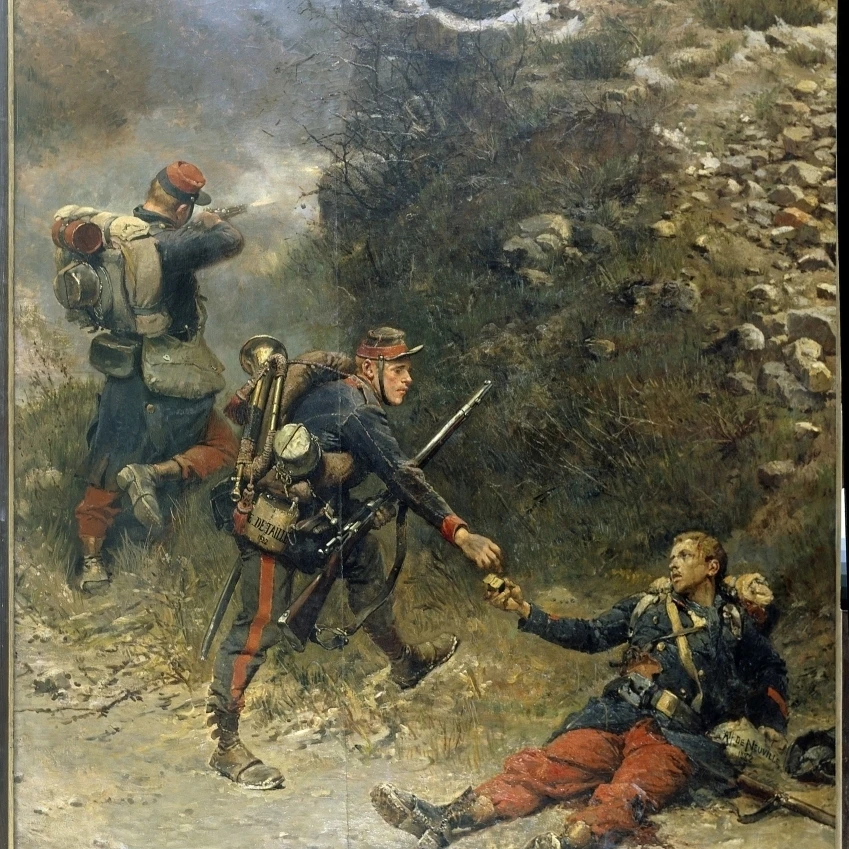 2197 Edouard Detaille (1848-1912) Французский плакат &quotШкола&quot печати (24x36) | Дом и сад