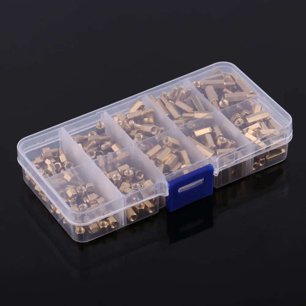 300 шт./компл. M3 мужской женский шестигранный латунный противостоящий