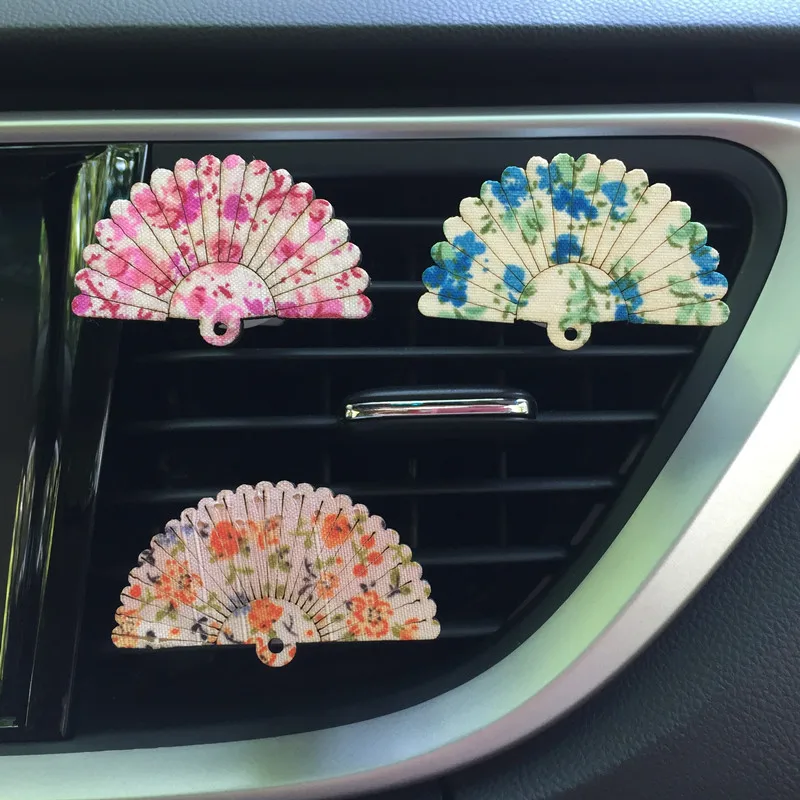 1PC Japanese Fan Exotic Fashion Car Air Outlet Perfume Clip Freshener Conditioner Clips Auto Decor Accessories | Автомобили и