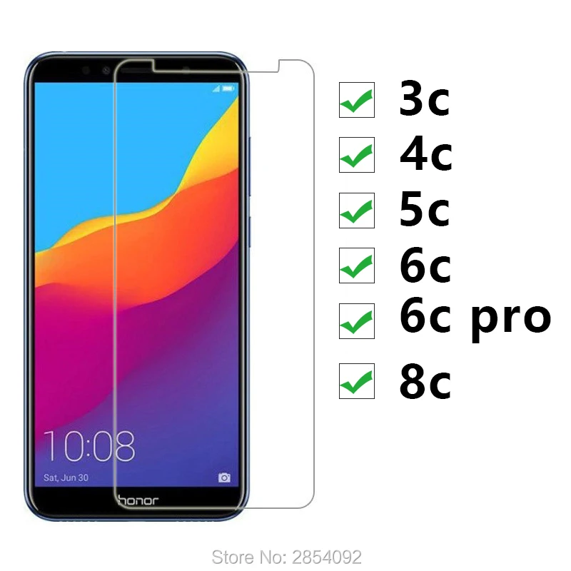 Закаленное стекло для Huawei Honor 3c 4c 5c 6c Pro 8c Защитное экрана на 6cpro 3 4 5 6 8 C C8 C6 C5 10