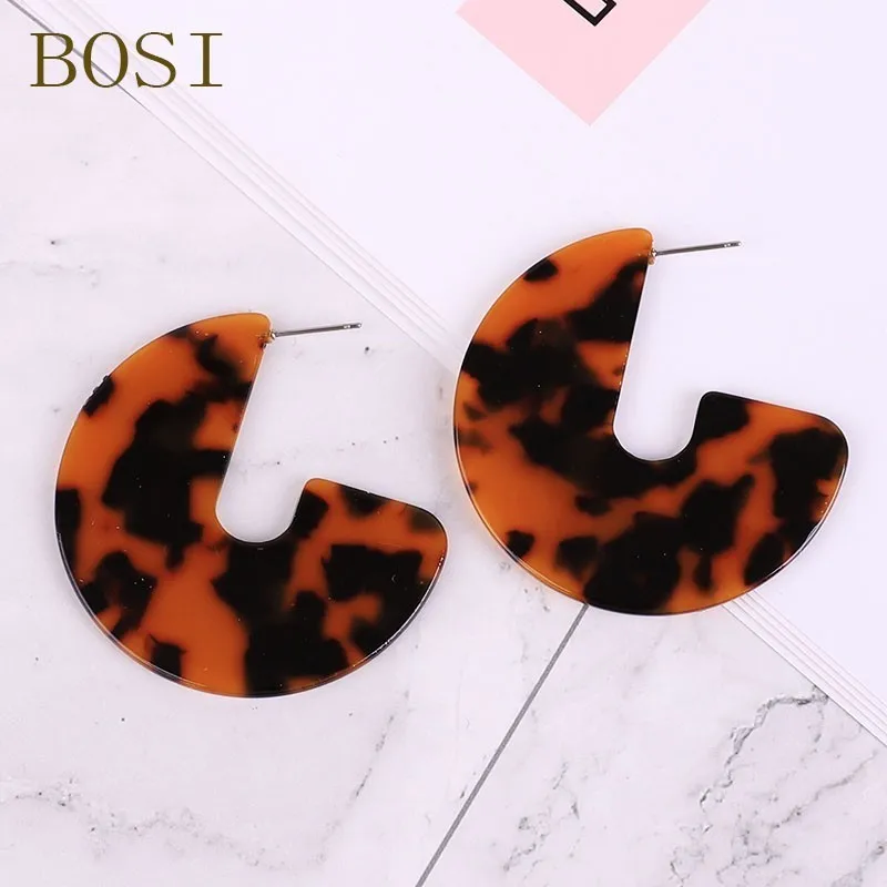 Новые акриловые серьги в стиле бохо модные женские круглые висячие большие