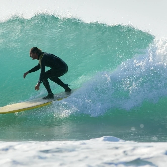 Серфер ловить плакат с волнами печати (19x12)|Таблички и знаки| |