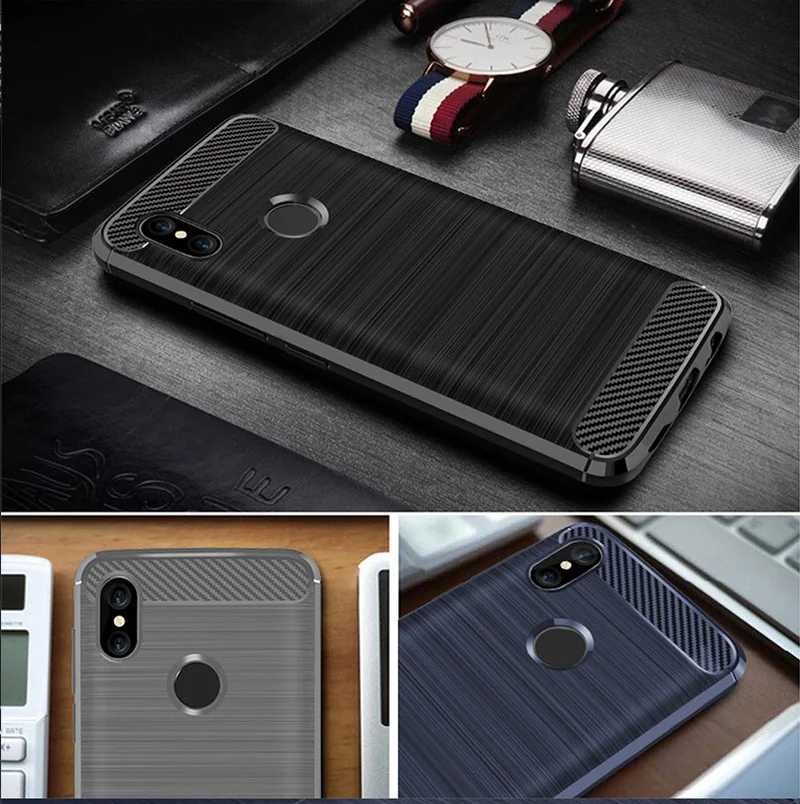 Чехол для Xiaomi Mi A2 силиконовый чехол Lite мягкий из углеродного волокна телефона MiA2