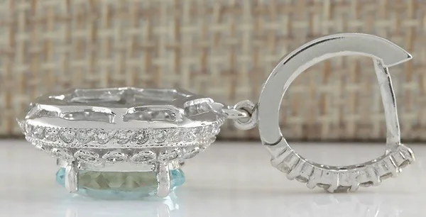 Синие морские серьги сапфировый топаз дрель Bizuteria S925 Серебряный Brincos драгоценный