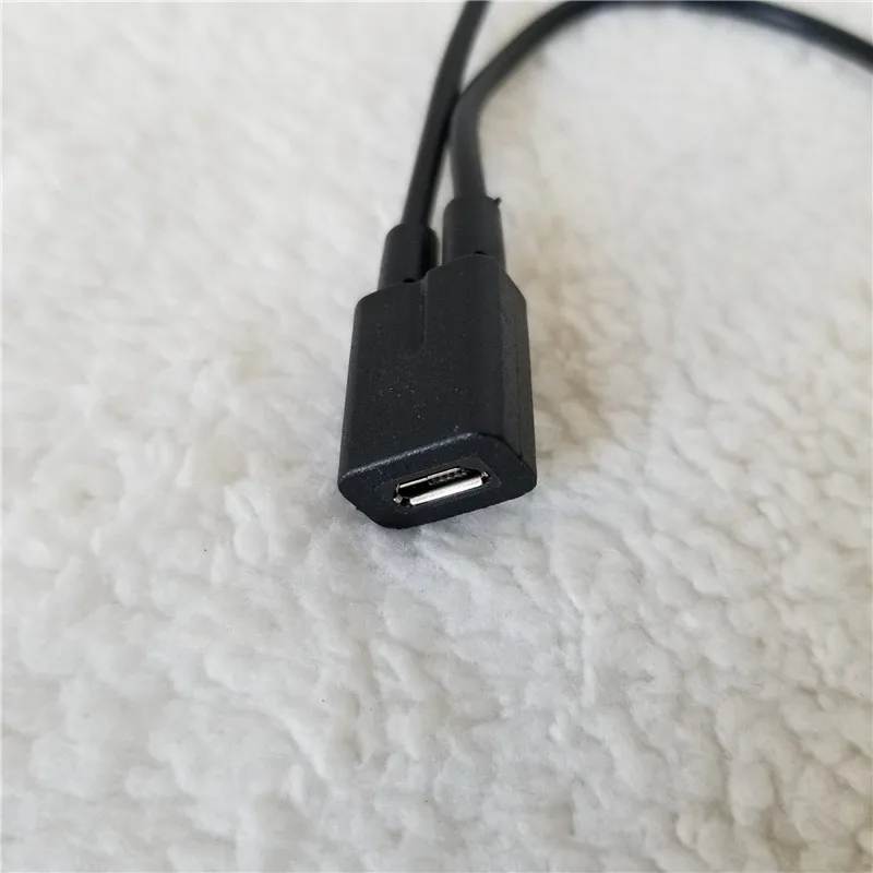 Micro USB Женский к двойному штекерному адаптерному кабелю от 1 до 2 разветвитель