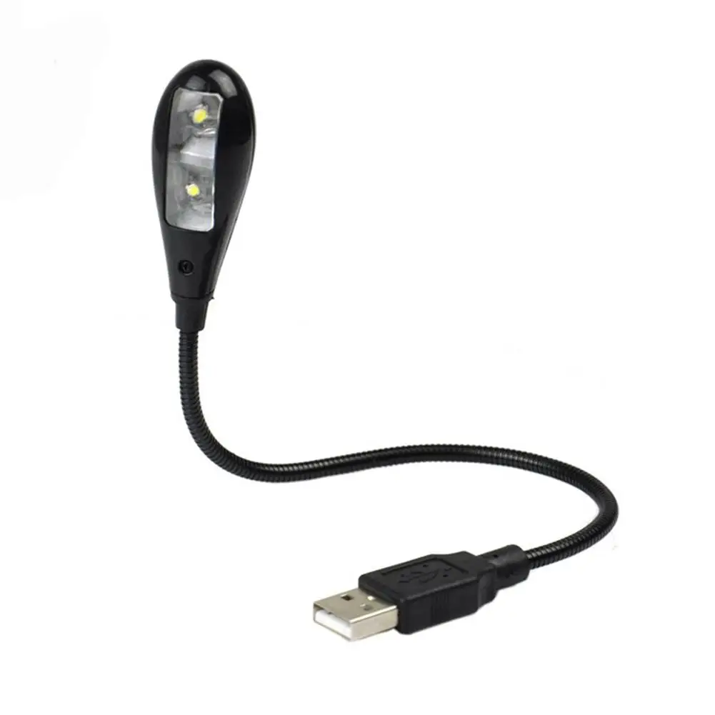 2 LED гибкий рычаг гусиная шея USB Чтение Рыбалка переключатель вкл./выкл. Ночная