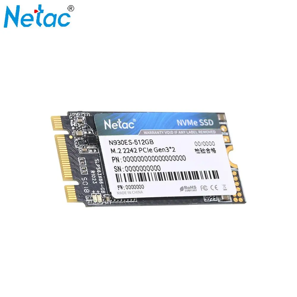 SSD накопитель Netac N930ES NVMe M.2 2242 Gen3 * 2 PCIe 3D MLC/TLC NAND флеш 128 ГБ 256 512 ГБ|Внутренние