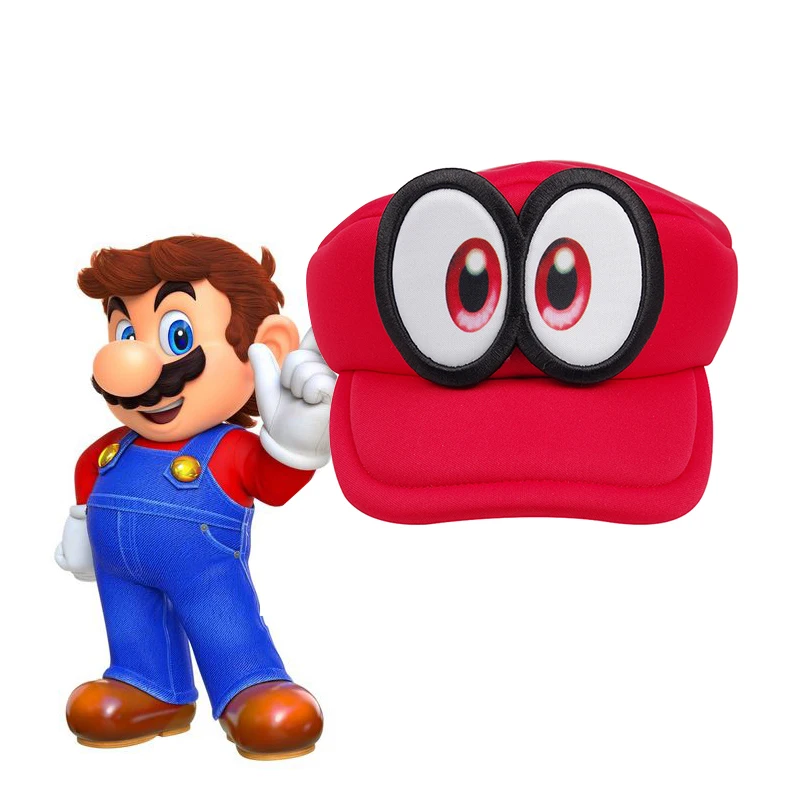 Аниме Super Mario Odyssey Cappy шапки Bros Луиджи Waluigi Wario губка мягкие костюмы для косплея