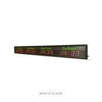 led wall clockhotel time zone clock4cities world time clockgreen city namered time remote control honghao world clock