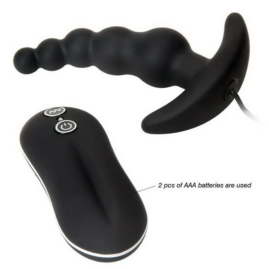 Silicone Anal Vibrator Prostate Massager Sex Toy for Women/men Waterproof 10 Mode Remote Control Vibrating Bead Butt Plug | Красота и
