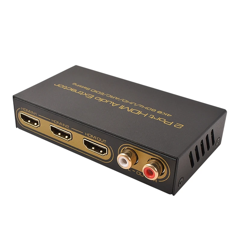 2 порта 4K @ 60 Гц 18 Гбит/с 4: 4 HDR ARC HDMI переключатель с оптическим SPDIF &amp RCA L/R аудио