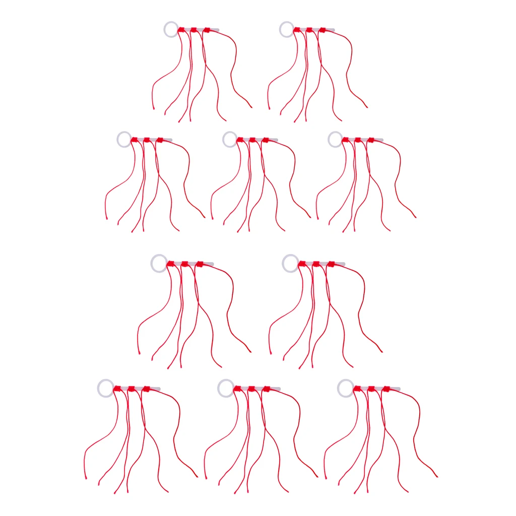 10 шт. стоп-узел Прочный Красный Плетеный Струнный узел Аксессуары для наружной рыбалки снасти инструмент для рок