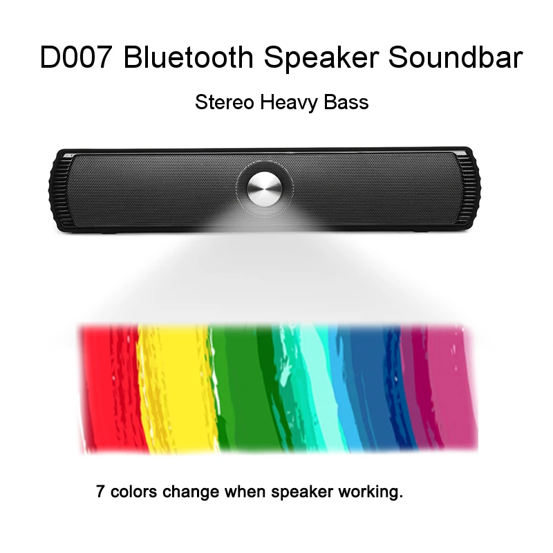 CLAITE D007 яркая Беспроводной стерео Bluetooth Саундбар Главная Настольный динамик с