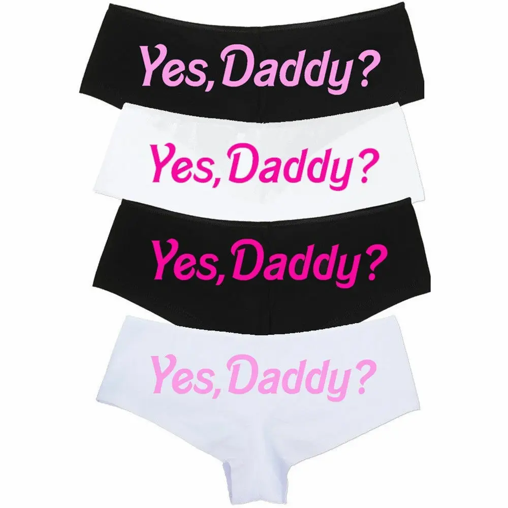 Для женщин Yes Daddy? Трусики, трусы, бесшовное нижнее белье, трусы, женские трусики с буквенным принтом, нижнее белье, трусики