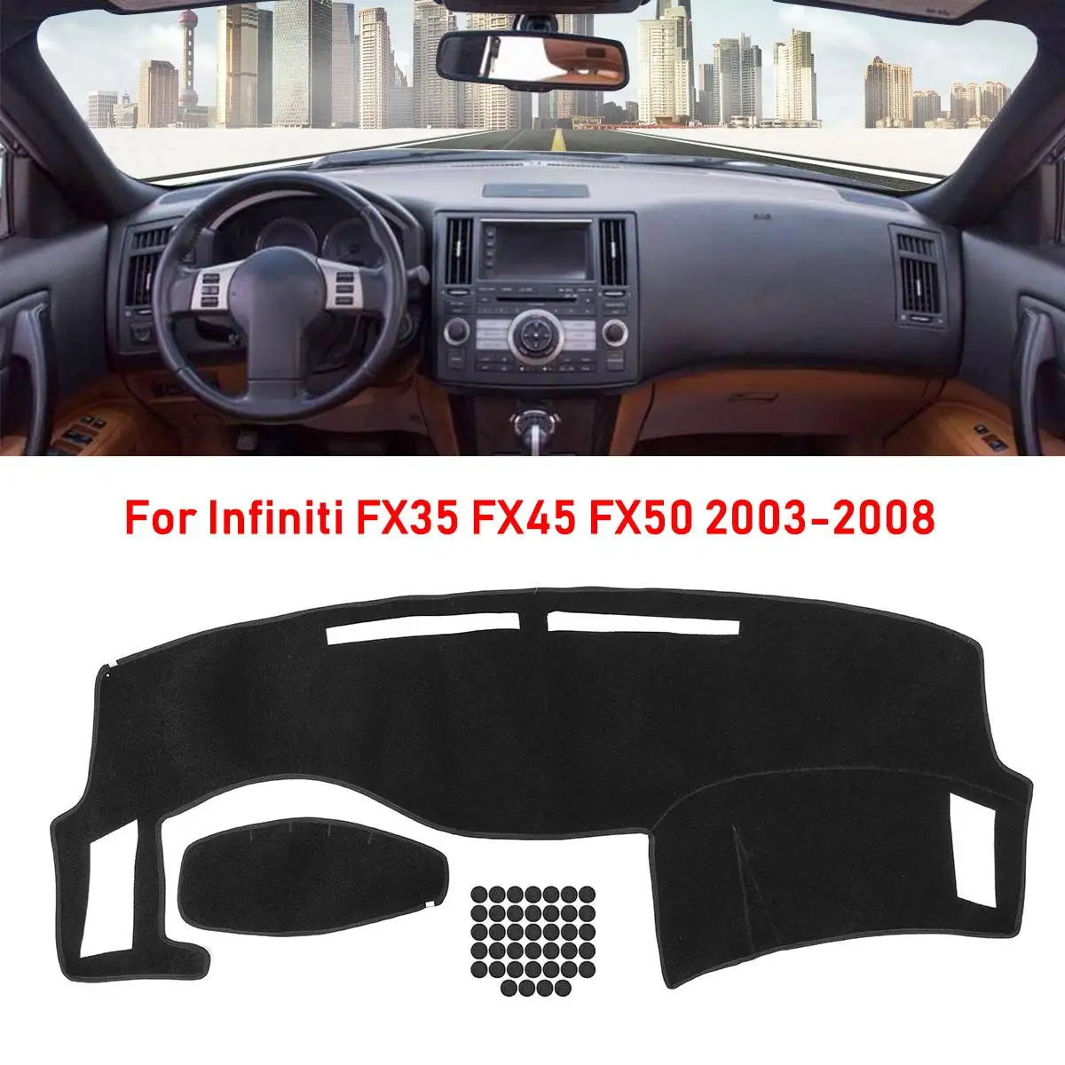 Крышка приборной панели коврик для доски от солнца Infiniti FX35 FX45 FX50 2003 2004 2005 2006 2007