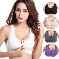 veqking women zipper push up sports brasplus size xl padded wirefree breathable sports topsfitness gym yoga sports bra top