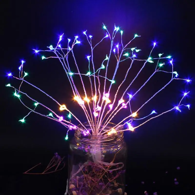120LED гирлянда со звездным взрывом DIY IP65 с батарейным питанием 8 режимов