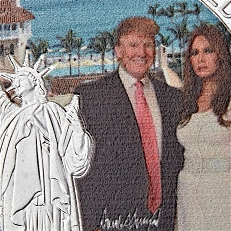 45 й президент США Трамп и Мелания качественная памятная металлическая монета с