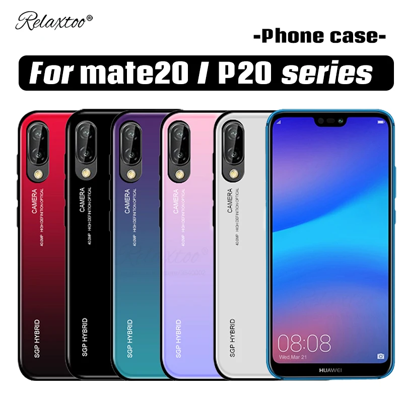 Градиент Аврора стеклянный чехол для телефона huawei mate 20 lite Полное покрытие P20 mate20