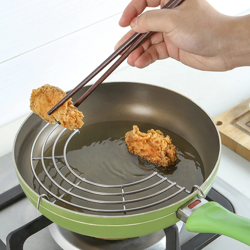 Боковая полка для слива масла полукруглая из нержавеющей стали кухонный