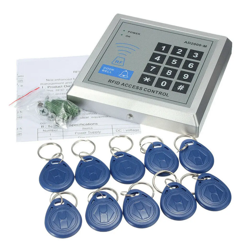 Система управления дверным замком 10 клавиш 500 пользователей RFID датчик
