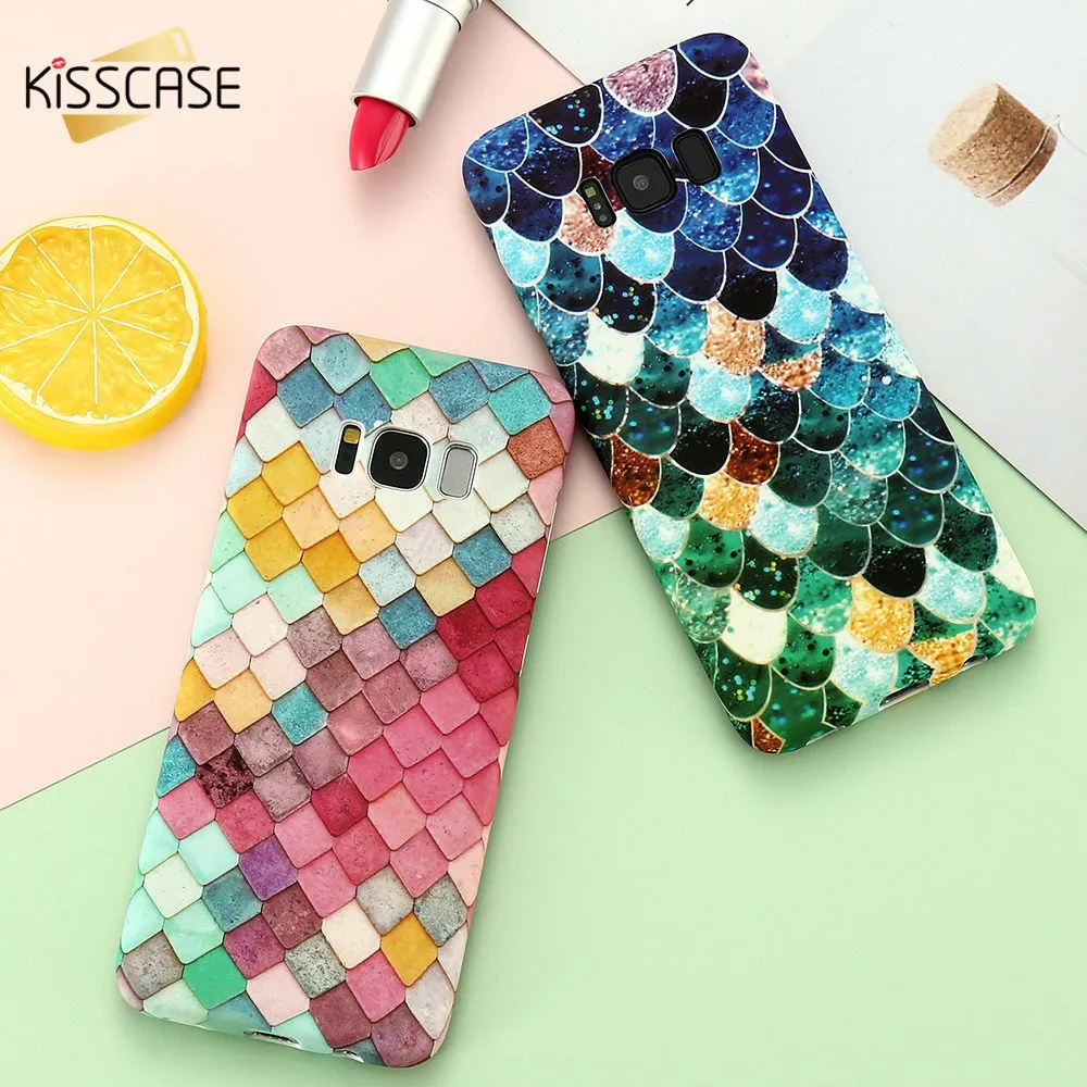 KISSCASE светящийся чехол для телефона Samsung Galaxy Note 8 S8 Plus S7 Edge A5 2017 цветной с узором