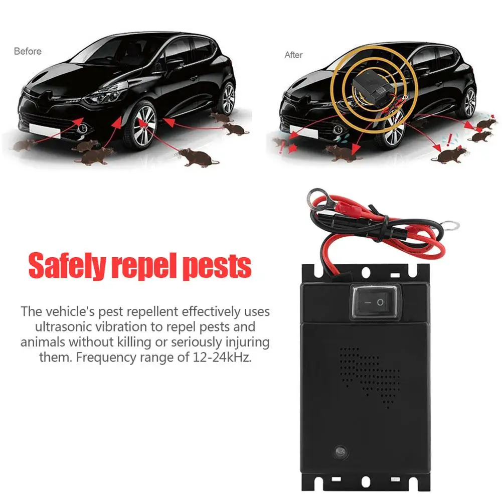 12V автомобиль крыса грызунов ультразвуковой репеллент загоны крысы мышей моль