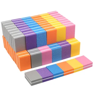 Двусторонняя губка для полировки ногтей, 50 шт.