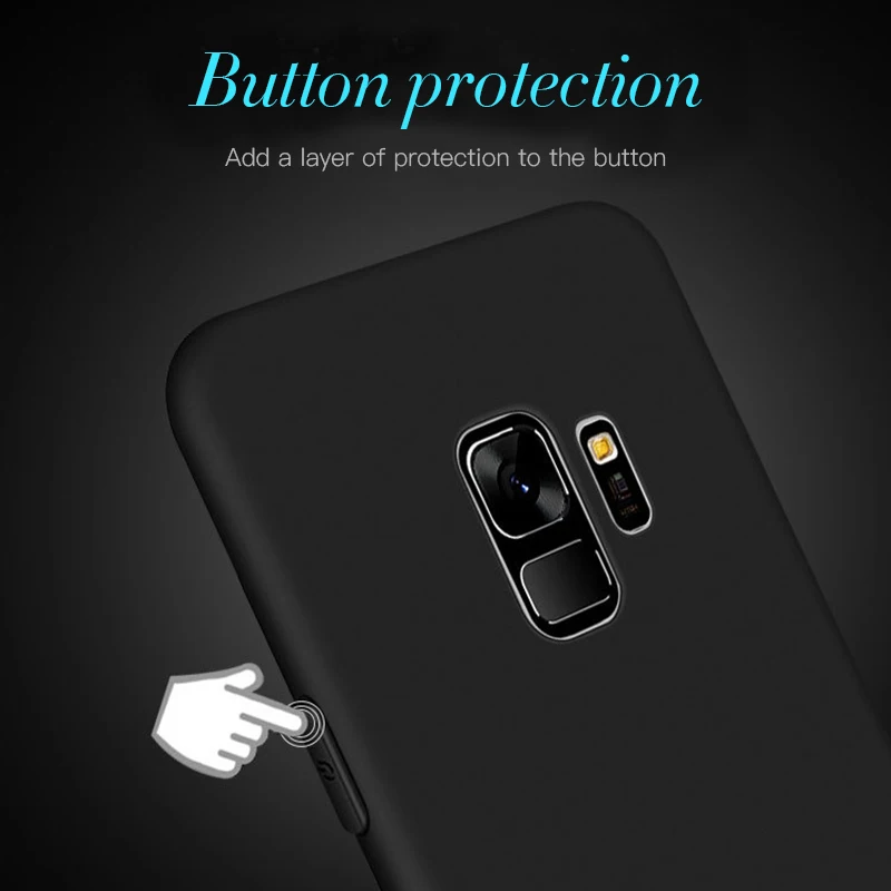 Case For Samsung S9 S8 Plus S7 S6Edge Note8 9 Ultra Thin Matte Soft TPU Phone A5 A7 J7 A8 J8 Back Cover Coque |