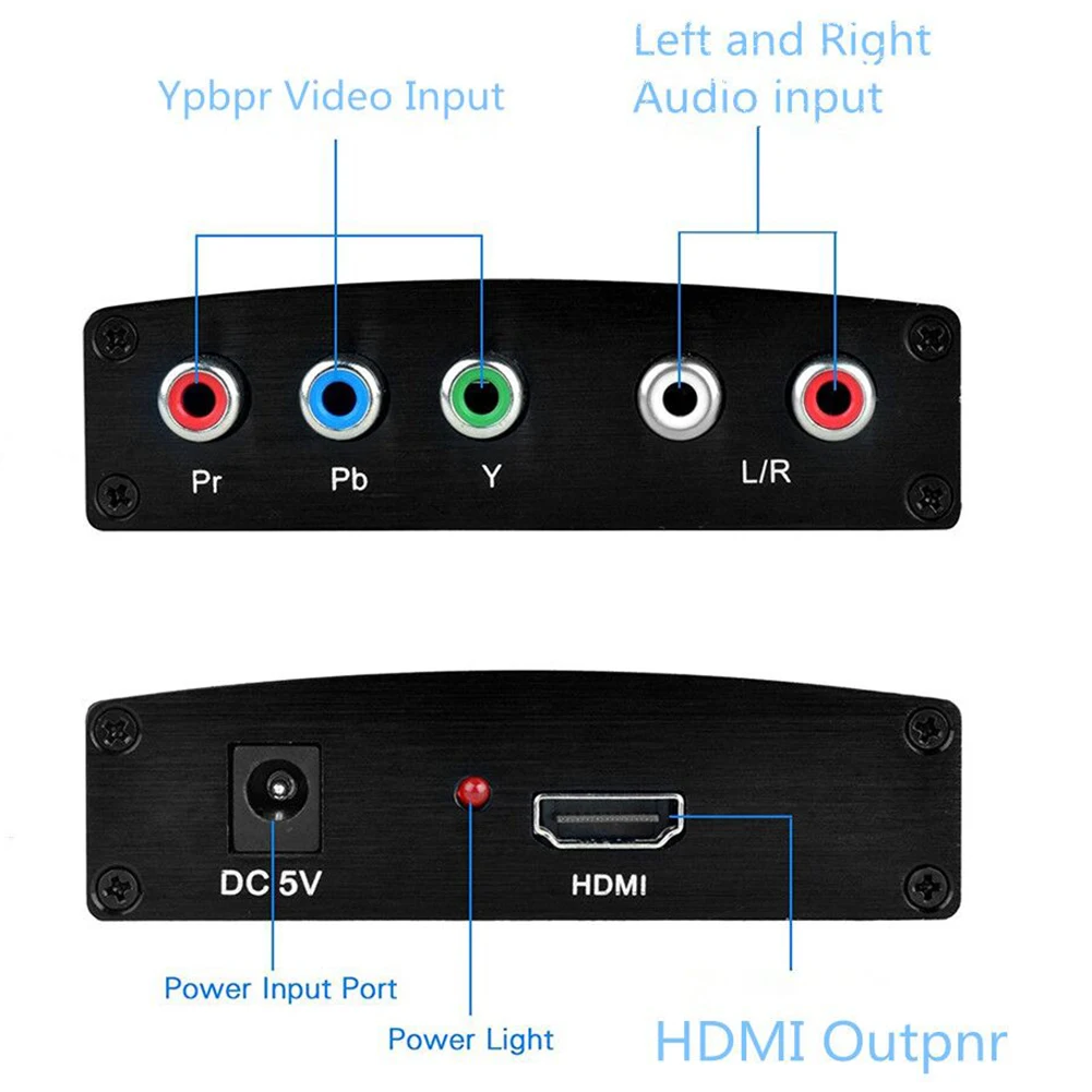 HFES компонент к HDMI конвертер 5RCA RGB YPbPr поддерживает 1080P видео аудио адаптер для| |