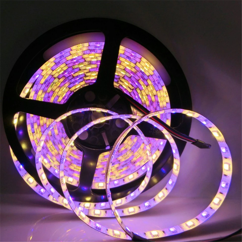 DC12V 5M/lot 300Led IP65/IP20 waterproof 5050 60 LED/m Flexible LED strip RGB RGBW/WW white for Christmas decoration of building | Лампы и