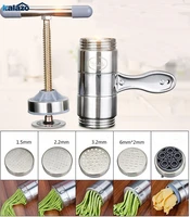 manual noodle maker press pasta machine crank cutter fruits juicer cookware with 5 pressing moulds making spaghetti kitchenware