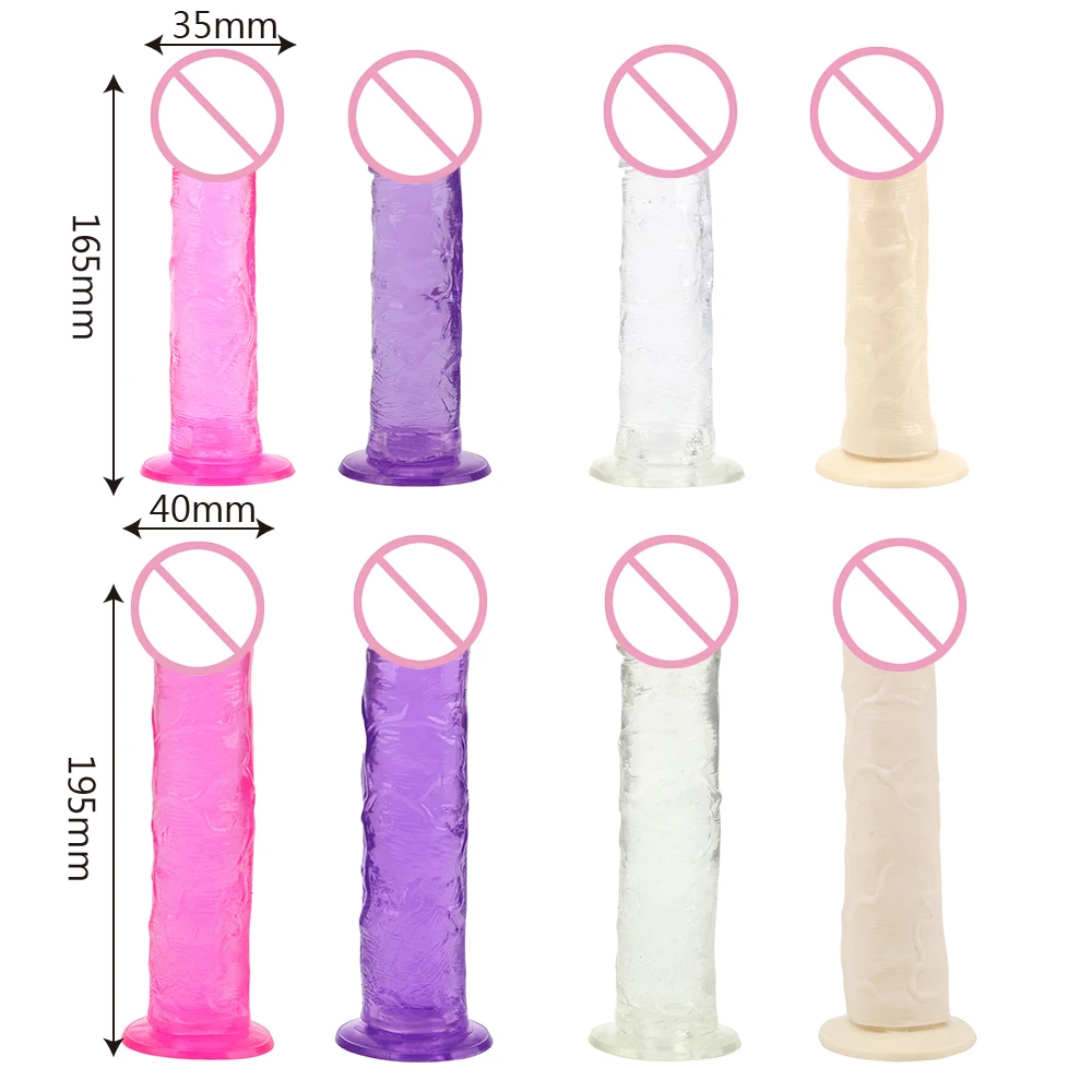 OLO Хрустальный желеобразный фаллоимитатор на присоске реальный огромный пенис