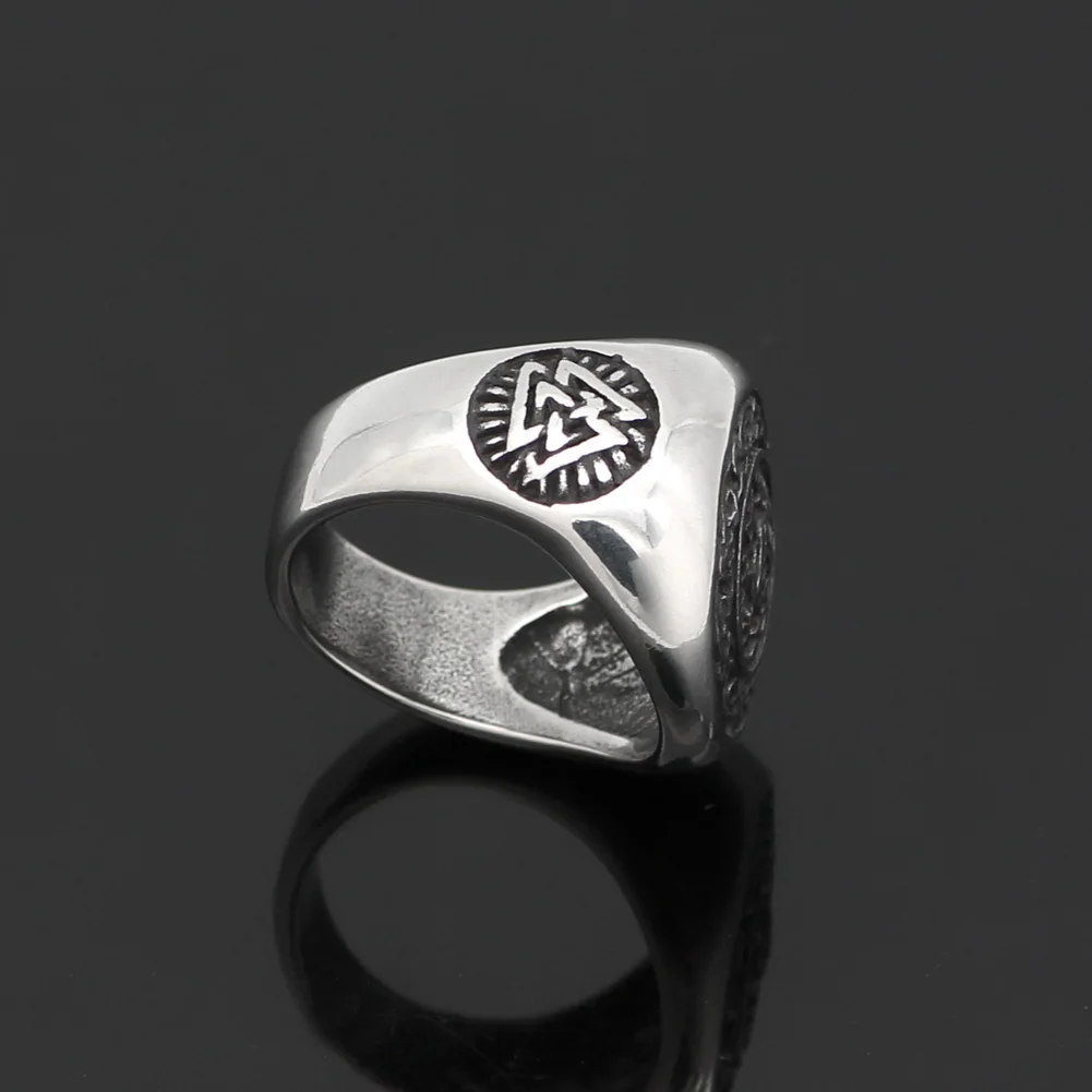 Мужская нержавеющая сталь норвежский викинг амулет valknut pagan символ Одина
