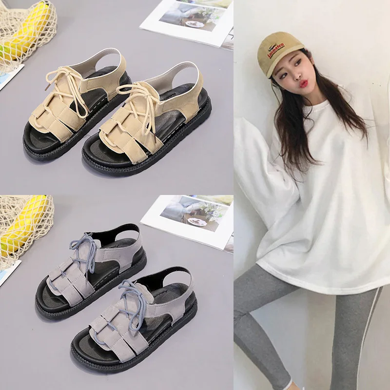 MULUHU 2019 Sandals Thick Bottom Women's Casual Single Shoes Woman Comfortable Ladies Zapatos Mujer Black Spring Summer | Обувь