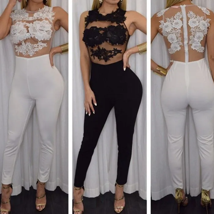 Горячее предложение модные пикантные женские без рукавов Bodycon кружева