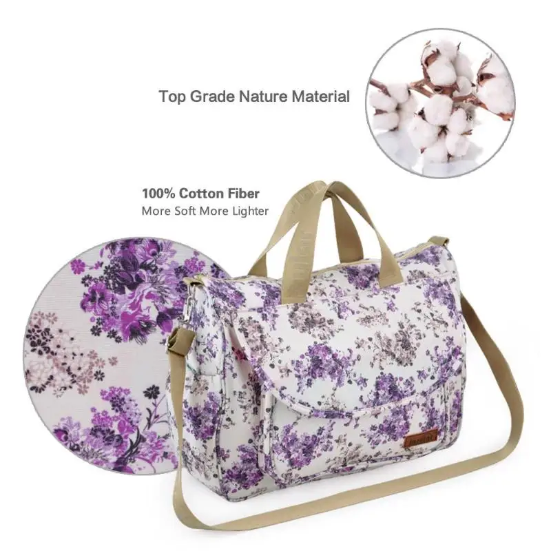Maternity Diaper Bag Handbag Large Capacity Mummy Nursing Shoulder Flower Style Backpack Baby Stroller Nappy Organizer | Мать и ребенок