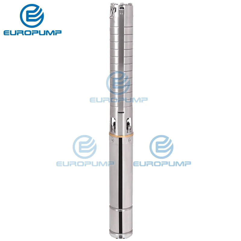 Модель EUROPUMP (4DSC5-67-48-750) 4 &quotDC глубокий колодец Солнечный водяной насос 72 в 1HP