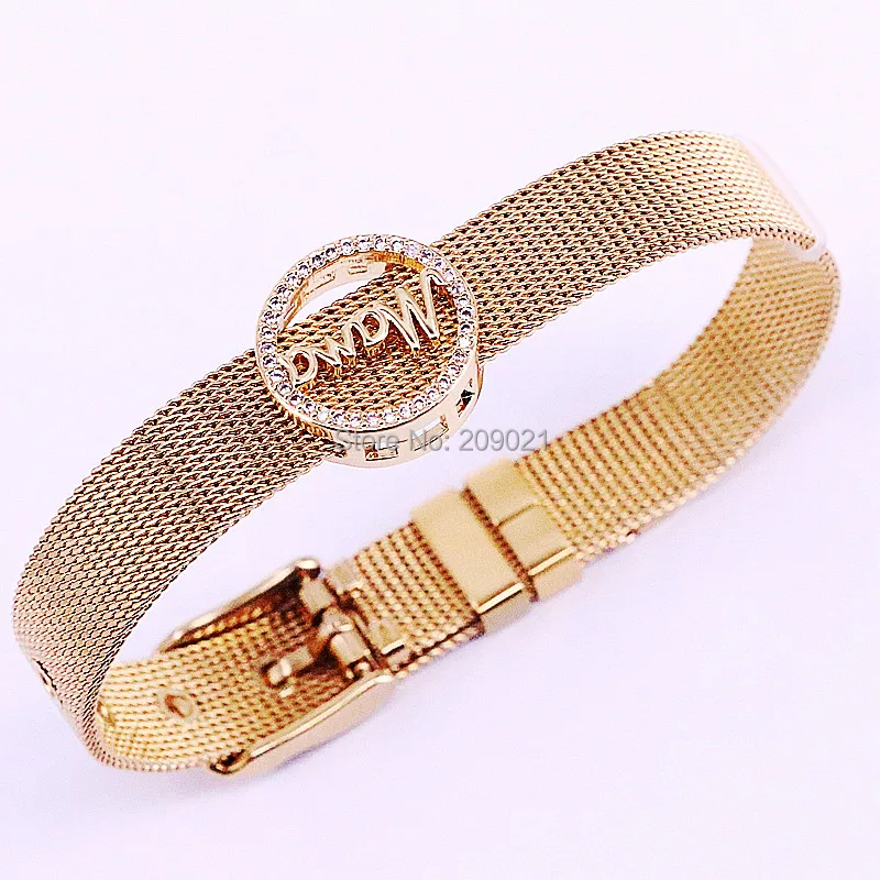 6 шт. браслеты для пояса из нержавеющей стали прозрачный Круглый сетчатый Браслет