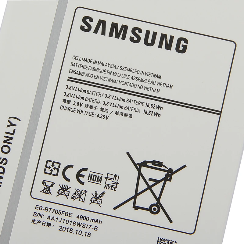 Оригинальный Samsung Высокое качество EB BT705FBC батарея для GALAXY Tab S 8 4 T700 T705 BT705FBE