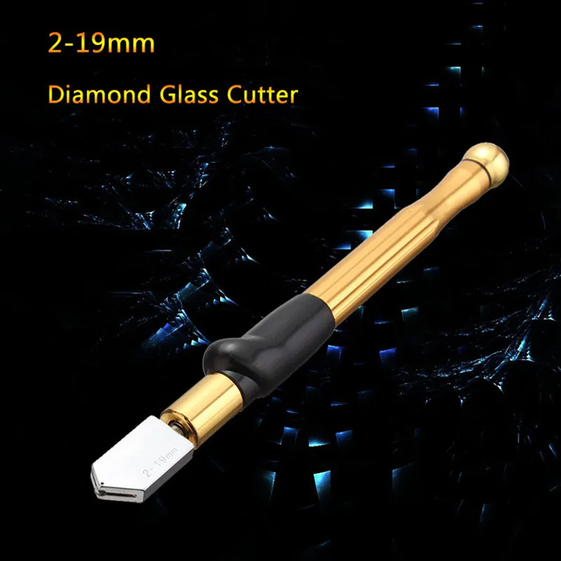 1個アップグレードダイヤモンドガラスカッター2-19mm175mmカーボンタングステン合金ガラスカッターハンドツールガラス切断用