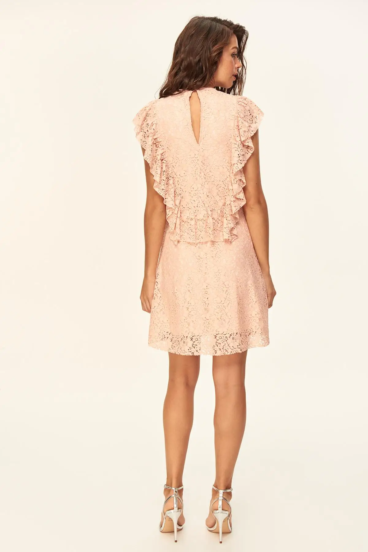 Trendyol Powder Flywheel Detail Dress TPRAW19VB0001 |