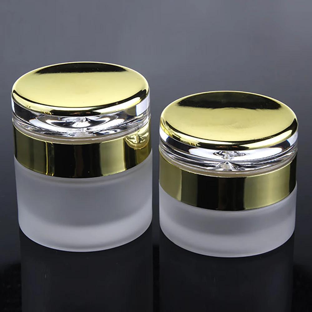 Китай поставщик прозрачный матовый стеклянный Опарник 1oz пустая круглая