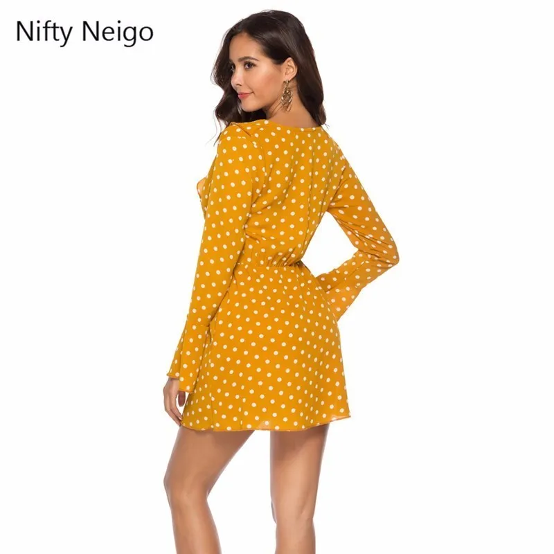 Nifty Neigo богемное женское летнее платье с оборками глубоким v образным вырезом